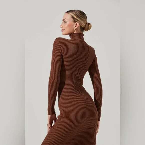 ASTR the Label Long Sleeve Turtleneck Sweater Dress - Picture 5 of 11